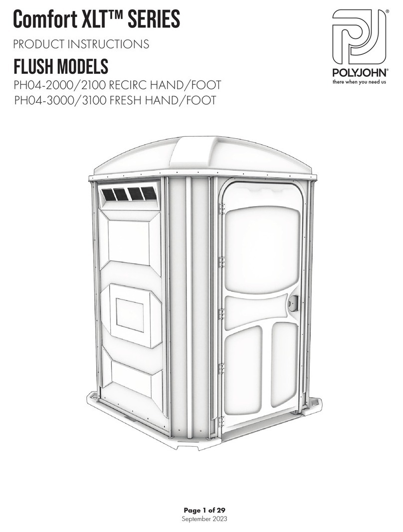 PolyJohn Comfort XLT FLUSH Series Product instructions