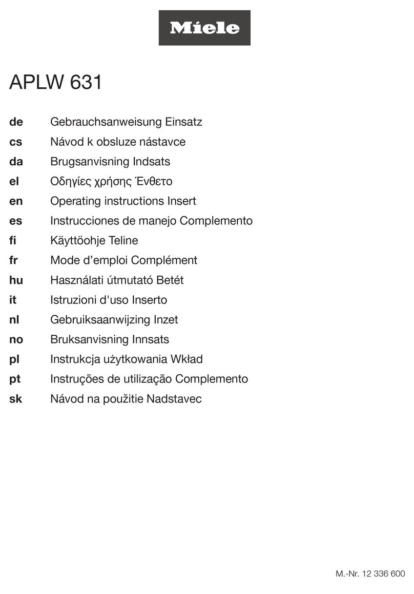 Miele APLW 631 operating instructions