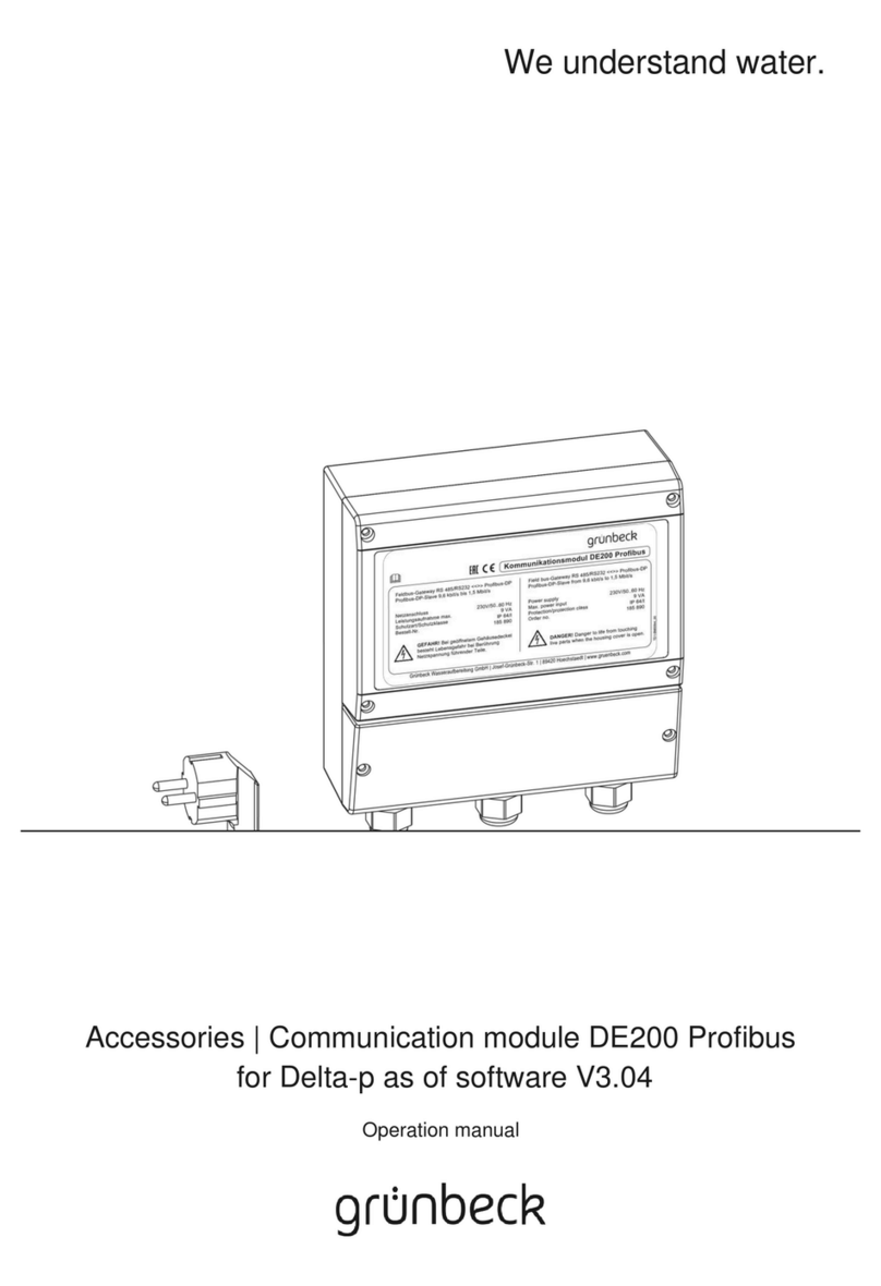 Grunbeck DE200 Operation manual