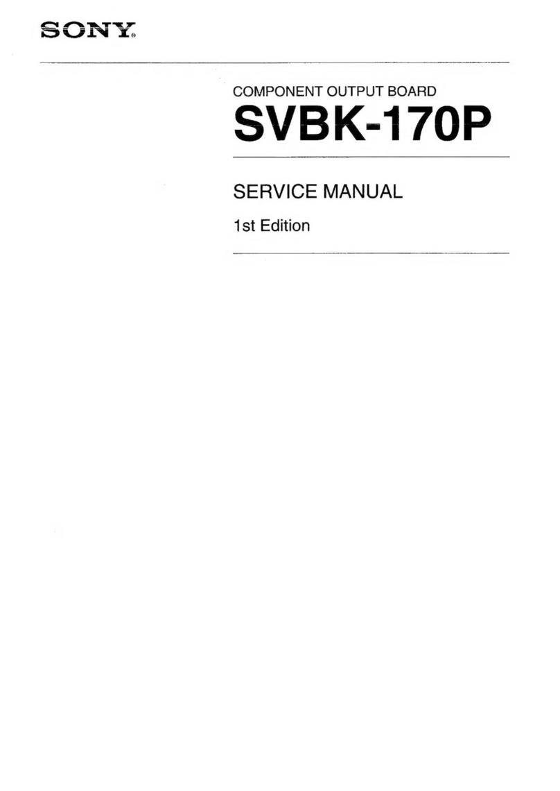 Sony SVBK-170P User manual Sony SVBK-170P User manual