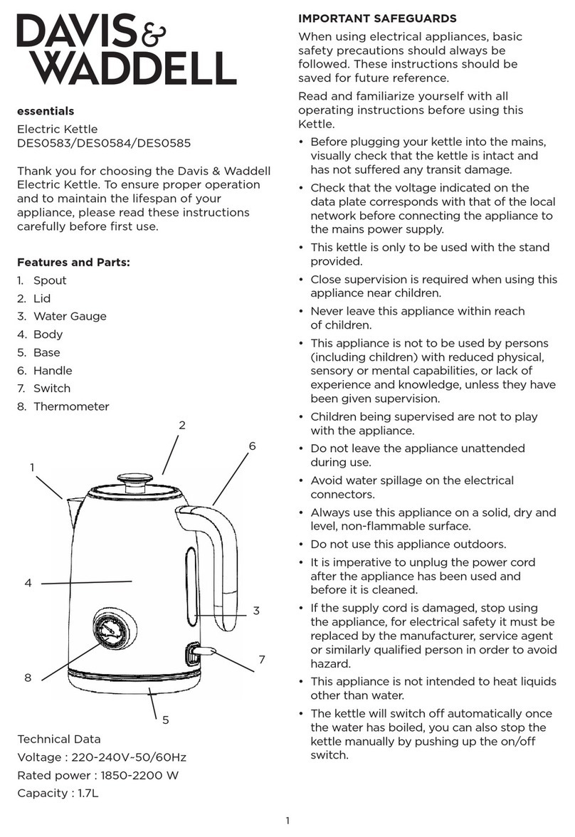 Davis & Waddell essentials DES0583 manual