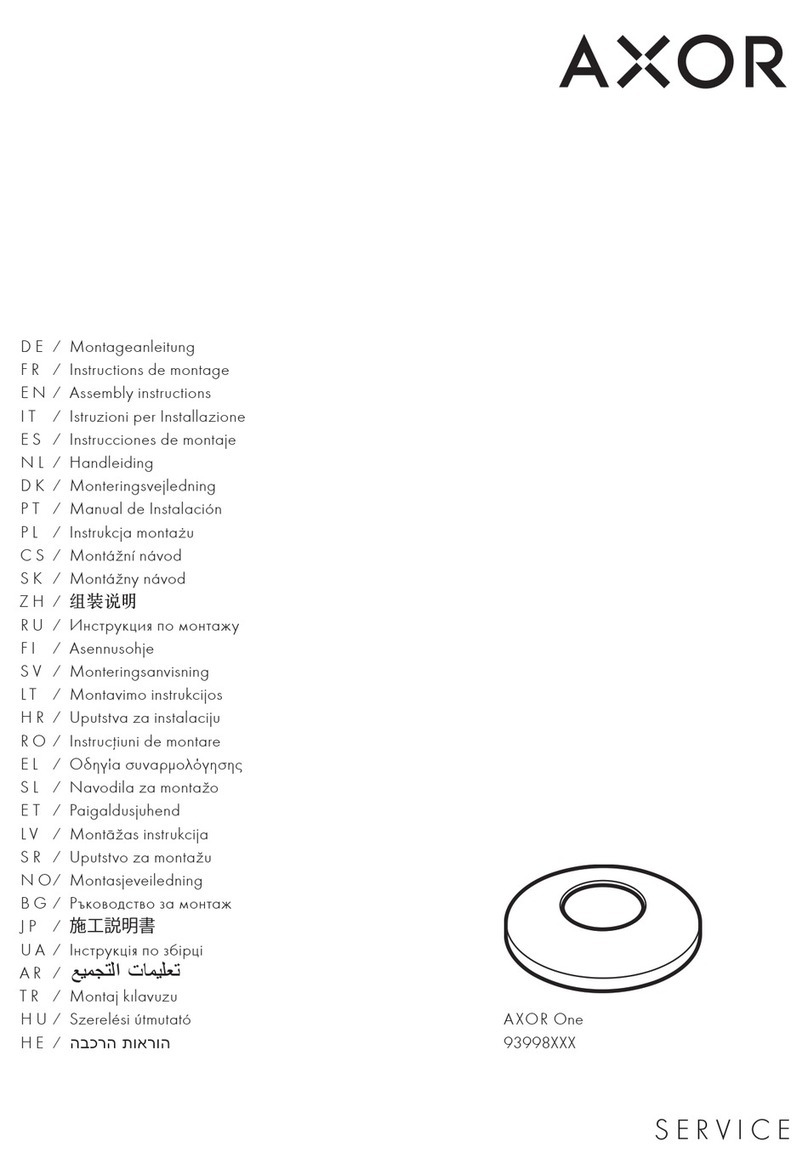 Axor One 93998 Series User manual