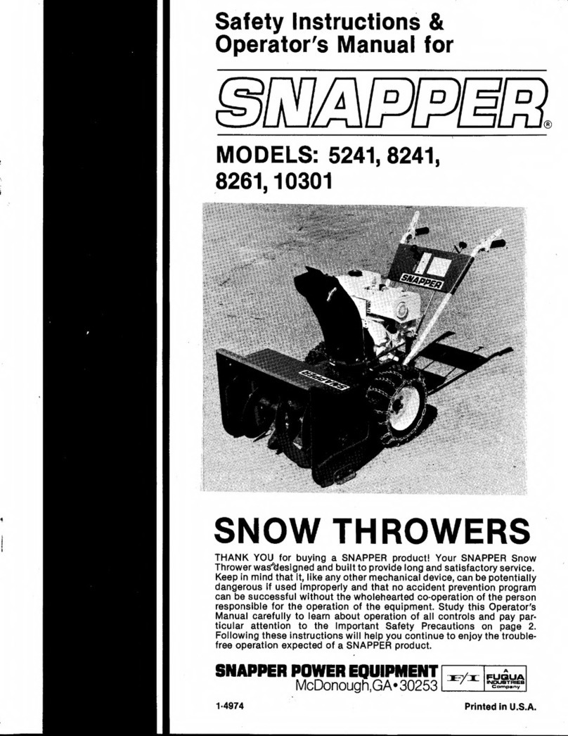 Snapper 5241 Operation and maintenance manual