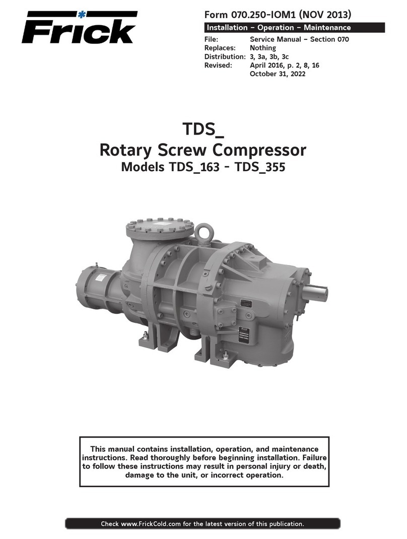Frick TDS Series Installation operation & maintenance