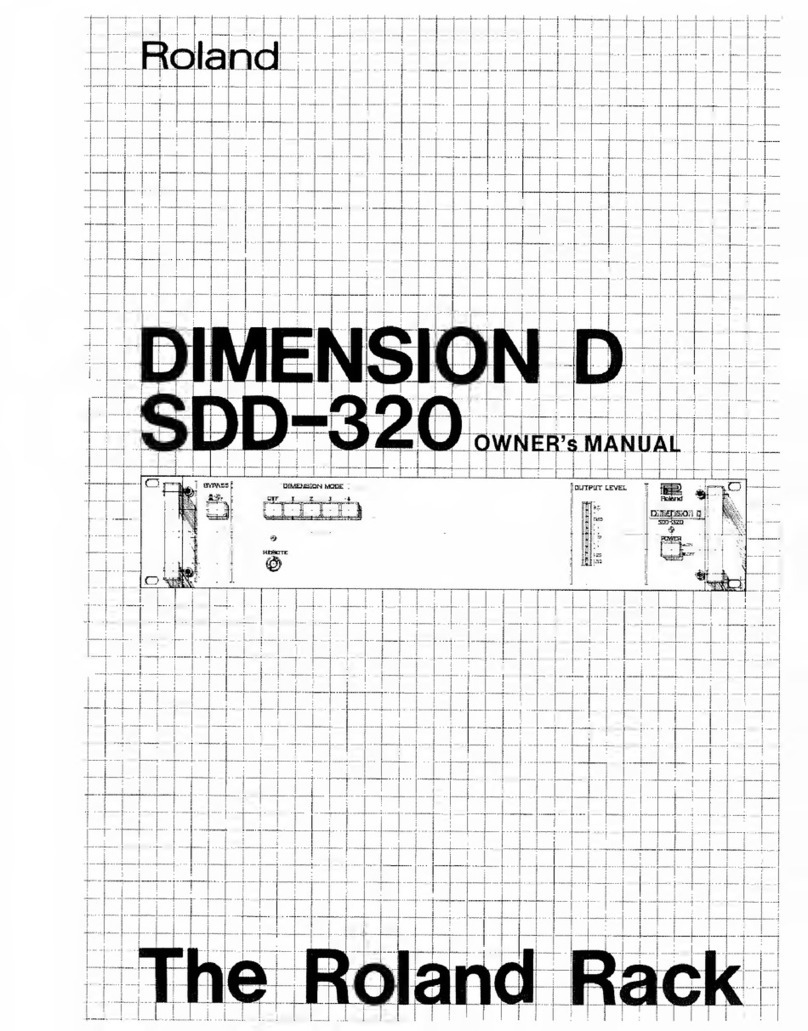 Roland Dimension D SDD-320 owner's manual