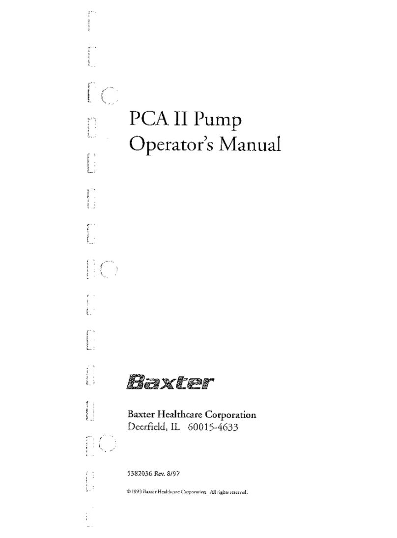 baxter PCA II Operator's manual baxter PCA II Operator's manual