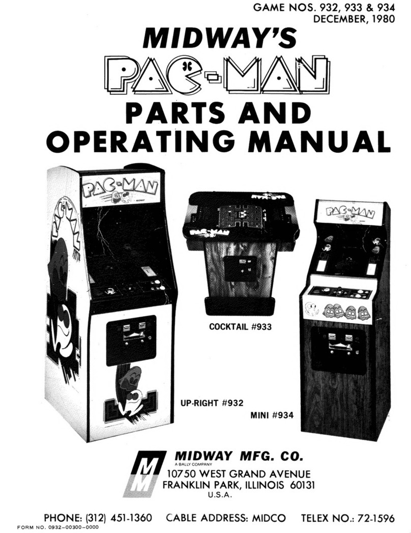Bally MIDWAY PAC-MAN 932 User manual Bally MIDWAY PAC-MAN 932 User manual
