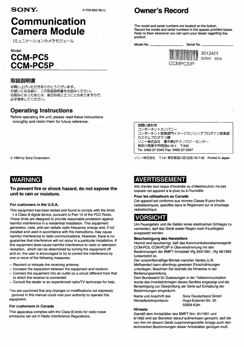 Sony CCM-PC5 User manual