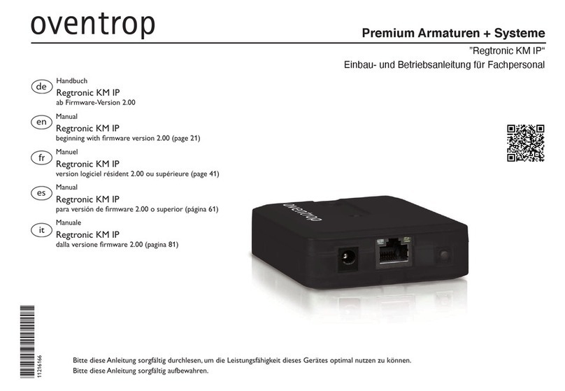 oventrop Regtronic KM IP Installation and operating instructions