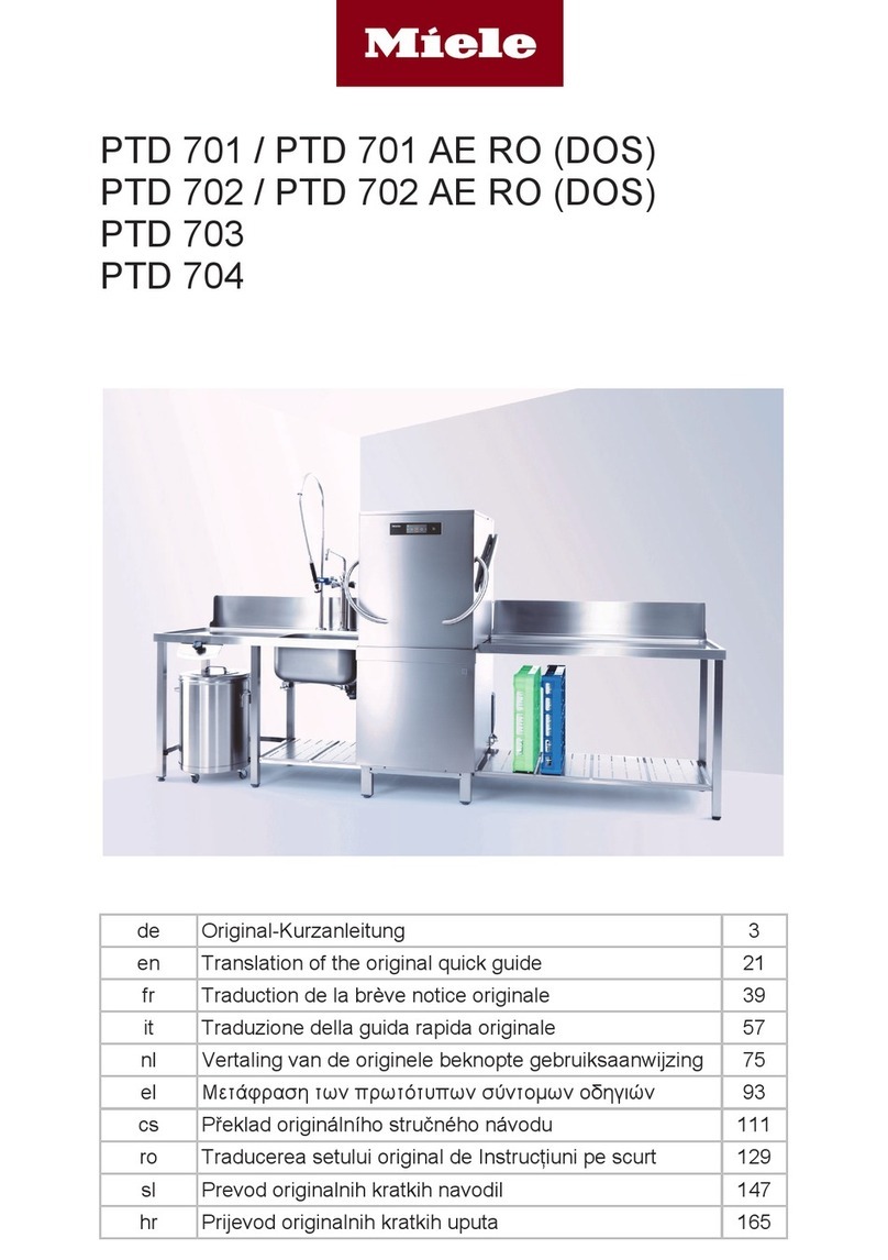 Miele PTD 701 quick start guide