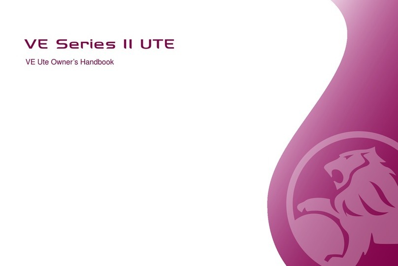HOLDEN VE UTE II 2012 Series Owner's handbook