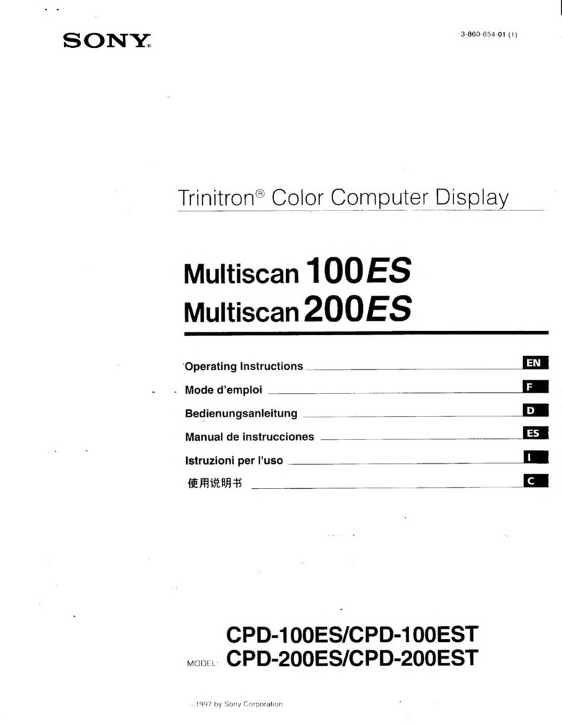 Sony Multiscan 100ES User manual
