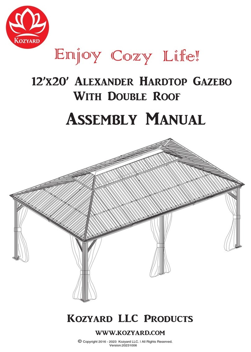 Kozyard Alexander KZAHG1220 Assembly manual Kozyard Alexander KZAHG1220 Assembly manual