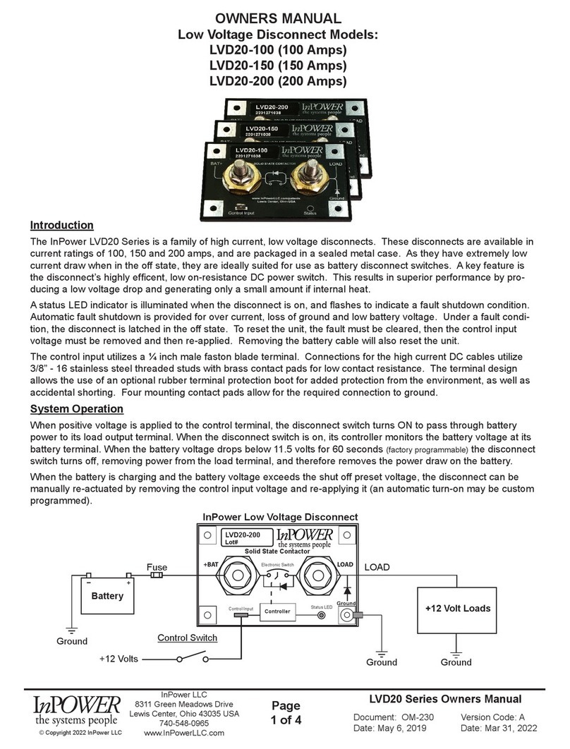 InPOWER LVD20-100 owner's manual
