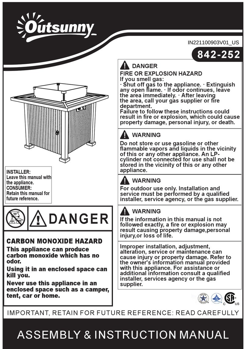 Outsunny 842-252 Assembly & instruction manual