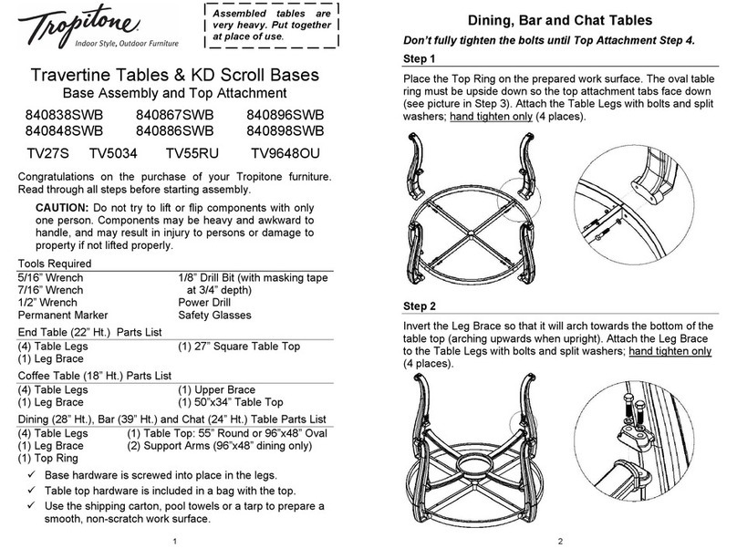 tropitone 840838SWB manual