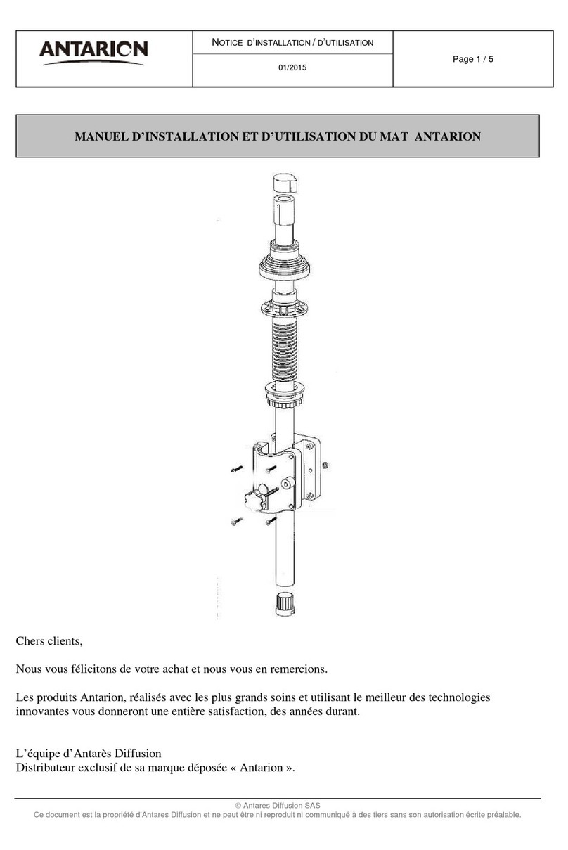 ANTARION AT0100 Installation and user manual ANTARION AT0100 Installation and user manual