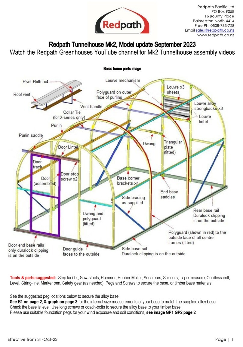 Redpath Tunnelhouse Mk2 manual