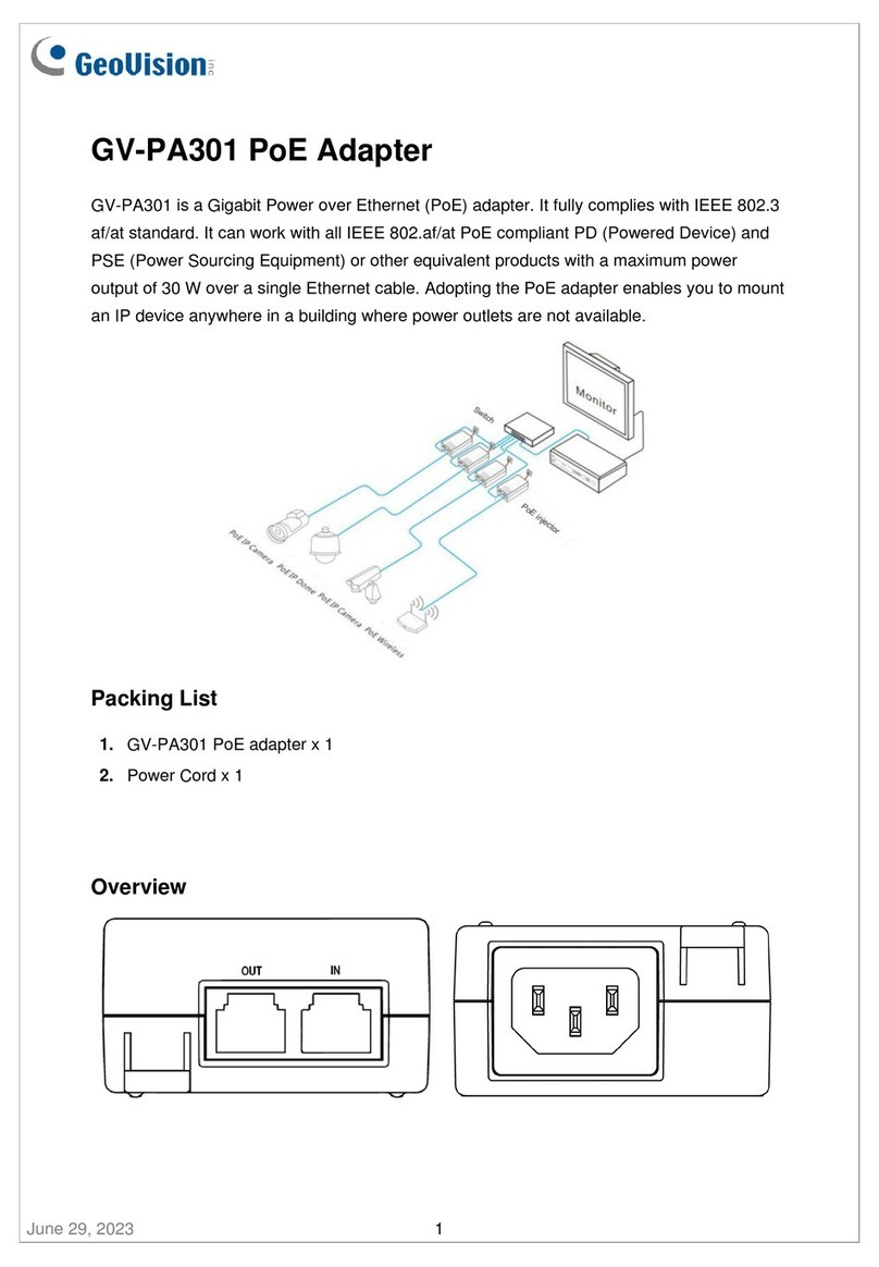 GeoVision GV-PA301 installation guide