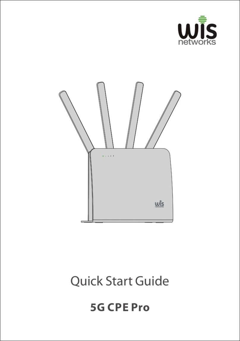 WIS NETWORKS 5G CPE Pro quick start guide