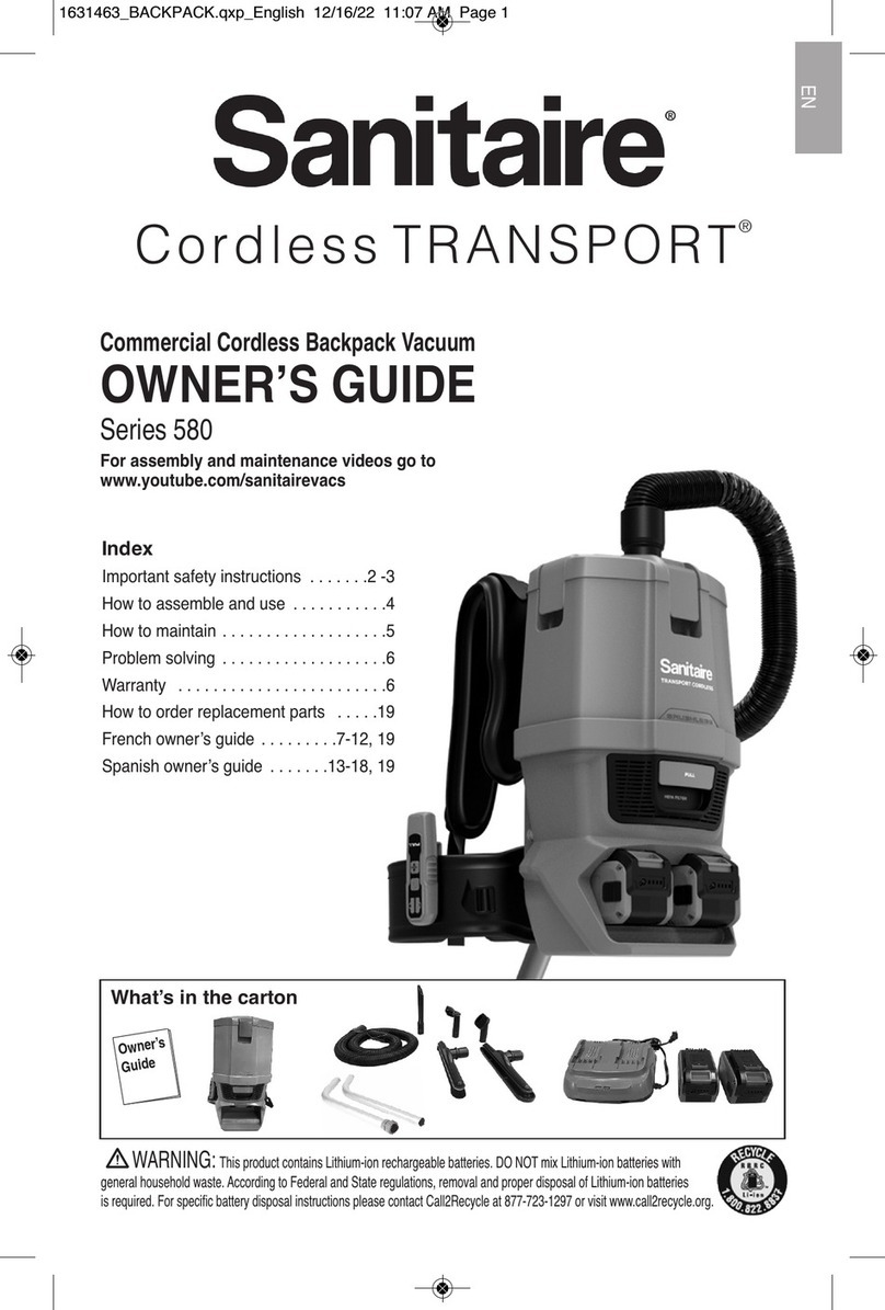 Sanitaire 580 Series User manual
