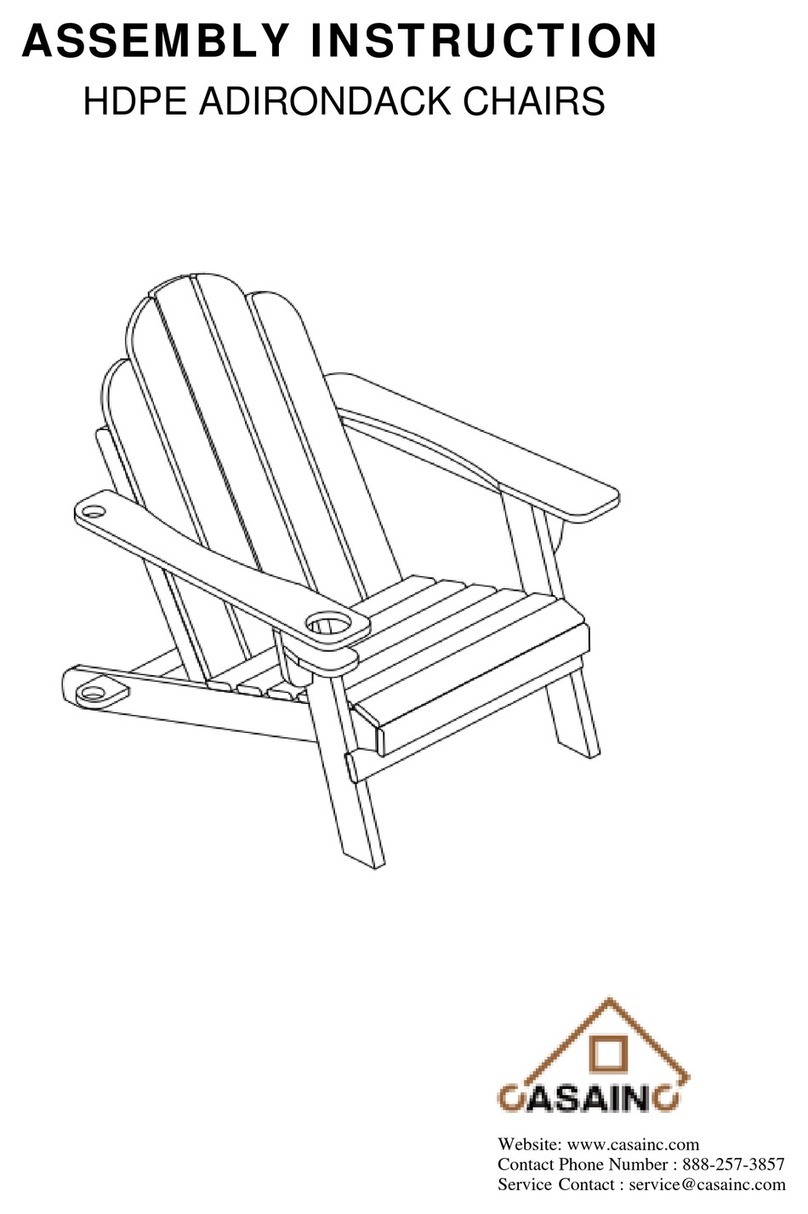 CASAINC HDPE ADIRONDACK Assembly instruction