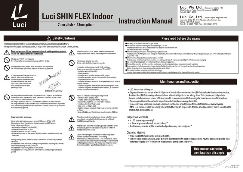Luci SHIN FLEX Indoor User manual