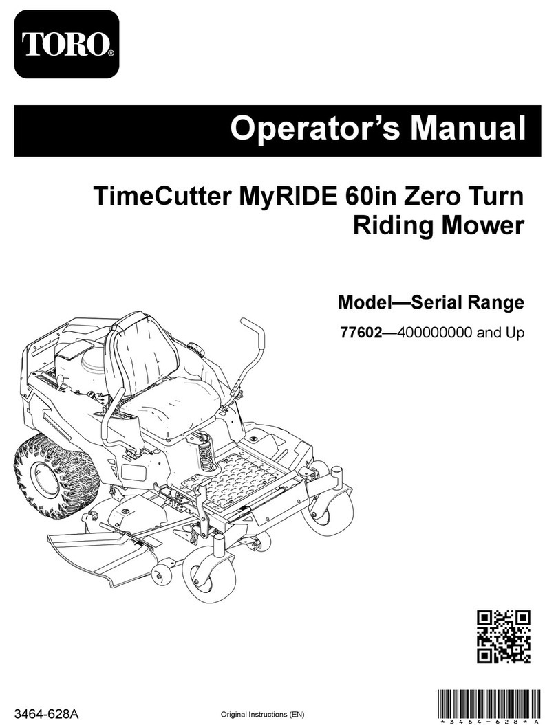 Toro TimeCutter MyRIDE 77602 Operator's manual