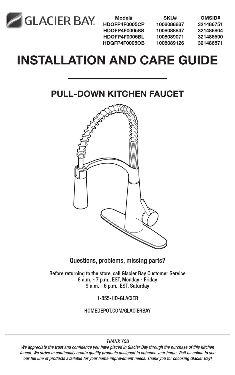 Glacier bay HDQFP4F0005CP Installation and care guide