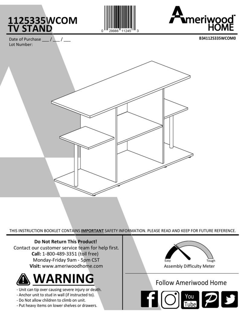 Ameriwood HOME 1125335WCOM Instruction booklet