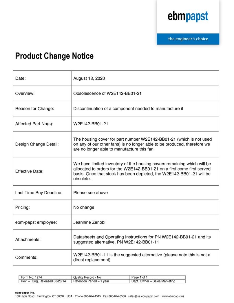 Ebmpapst W2E142-BB01-21 User manual
