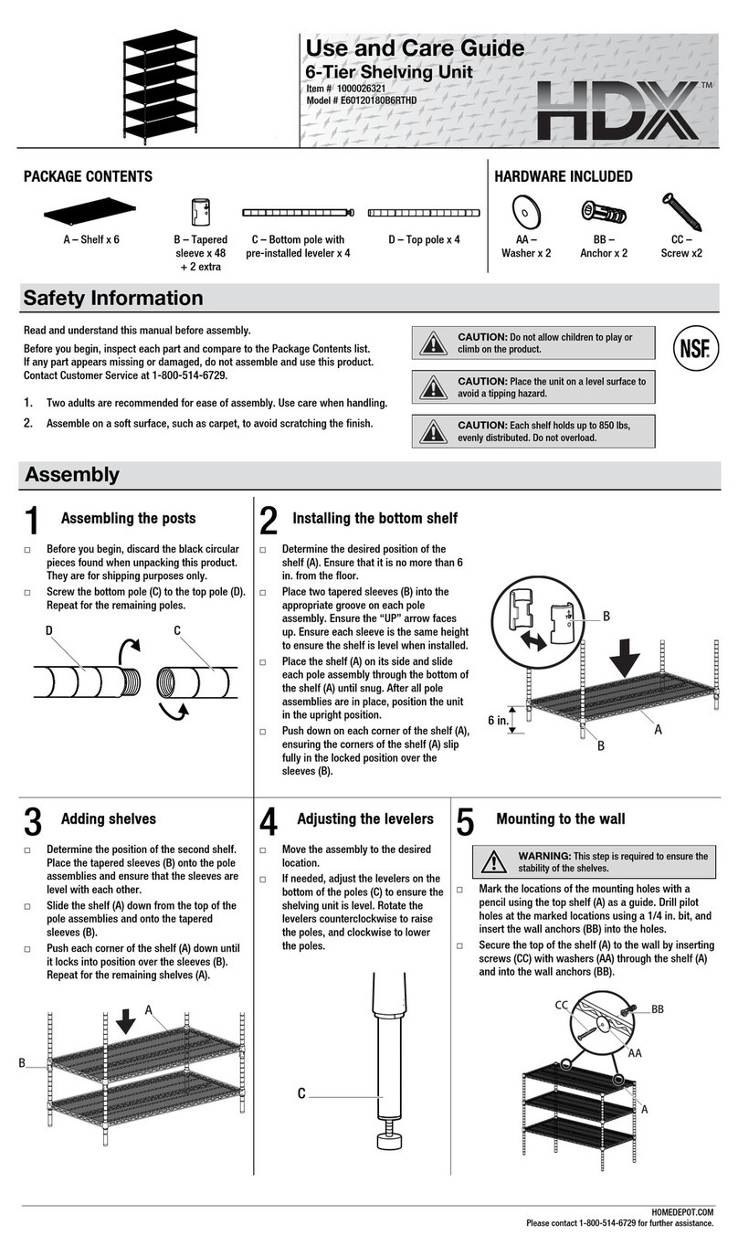 HDX E60120180B6RTHD Use and care guide