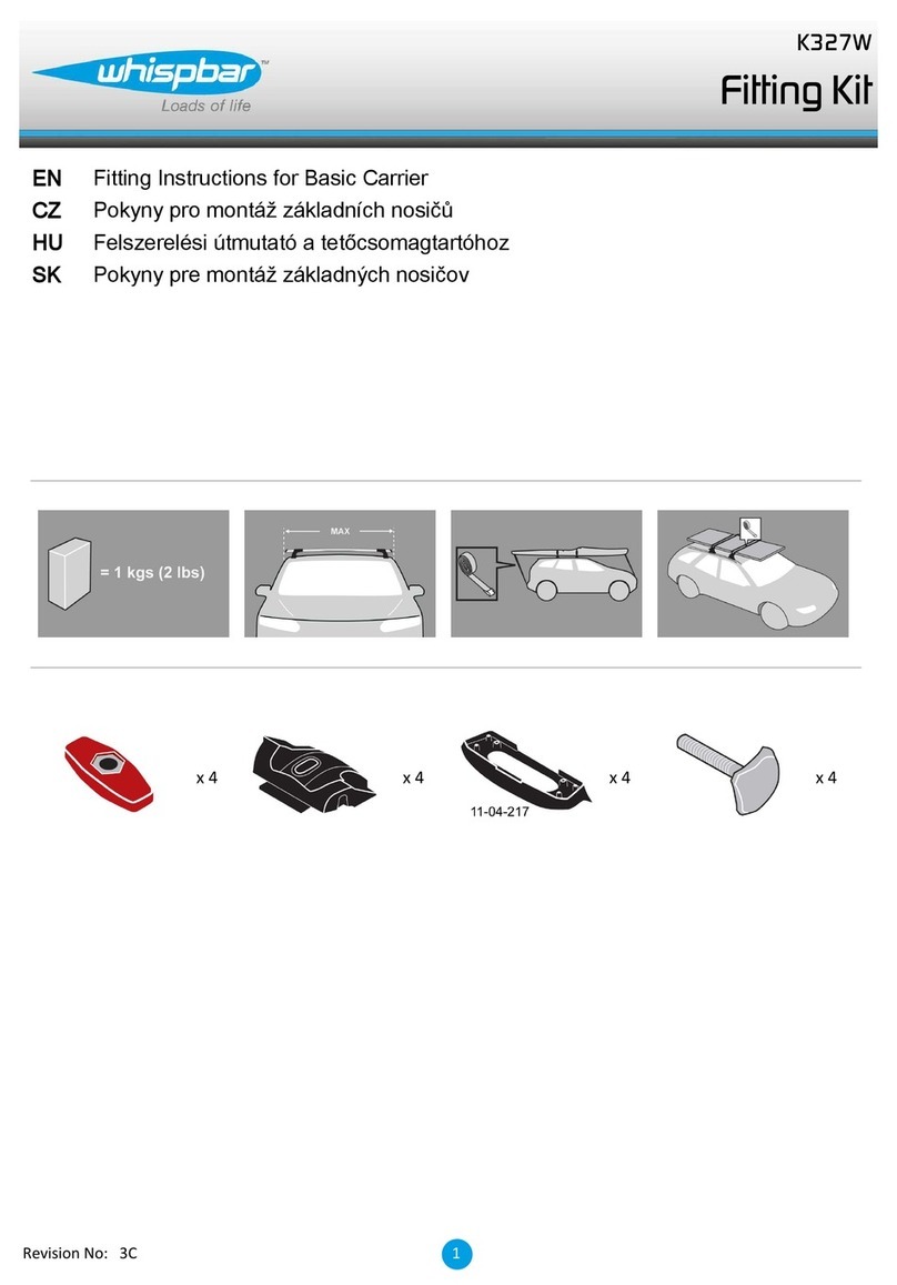 Whispbar K327W Operation and installation manual