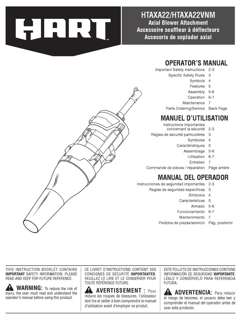 HART HTAXA22VNM Operator's manual