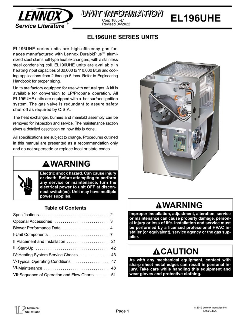 Lennox EL196UH030XE24B Owner's manual