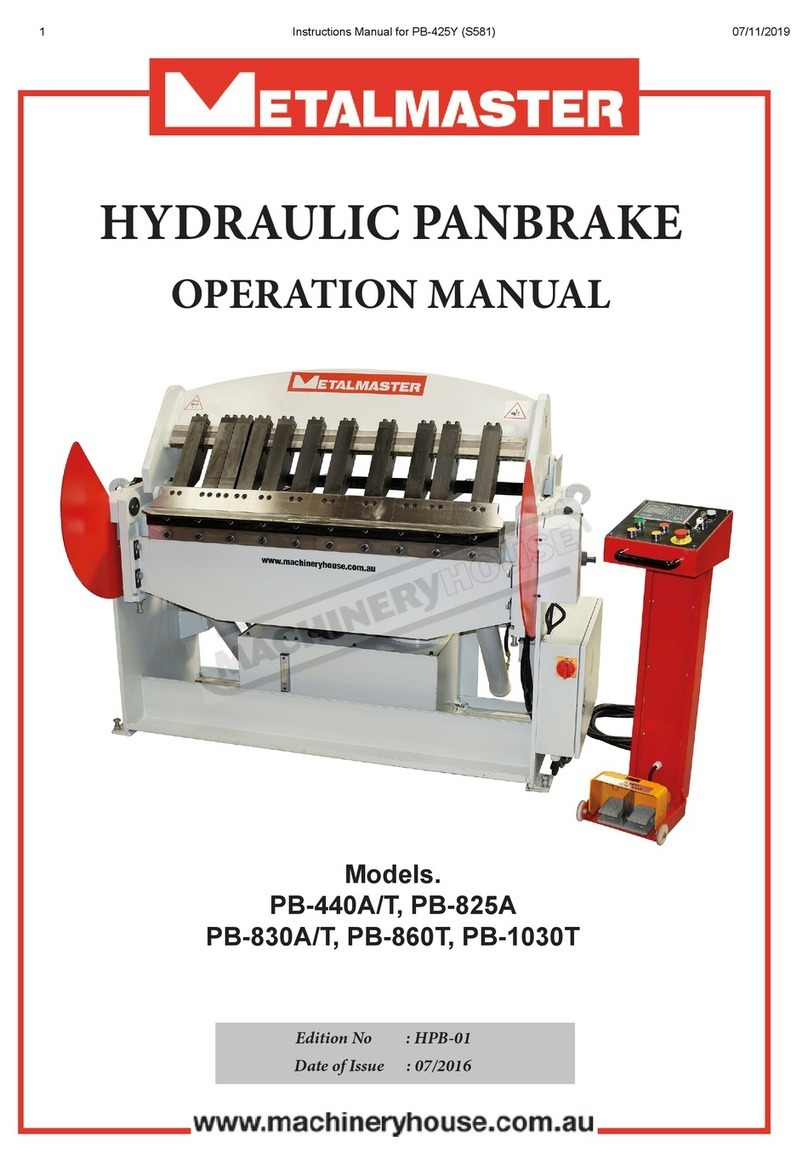 MetalMaster PB-440A/T Operation manual