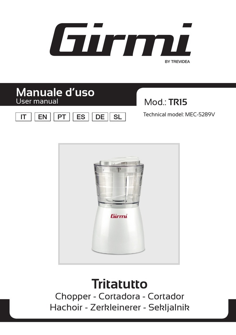 TREVIDEA Girmi TR15 User manual