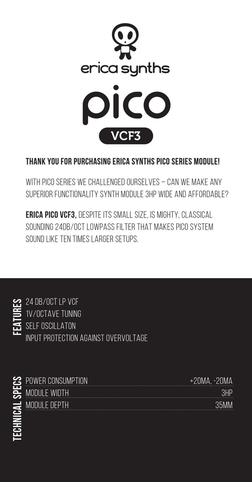 Erica Synths VCF3 User manual Erica Synths VCF3 User manual
