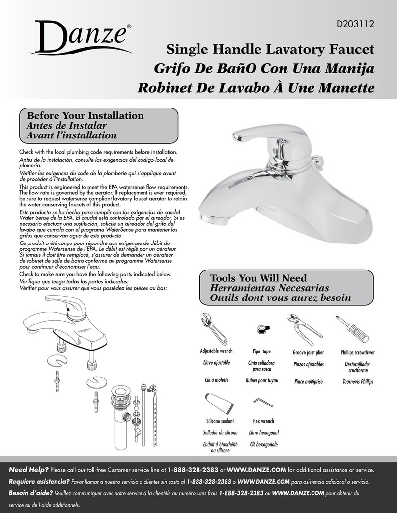 Danze D203112 installation instructions Danze D203112 installation instructions