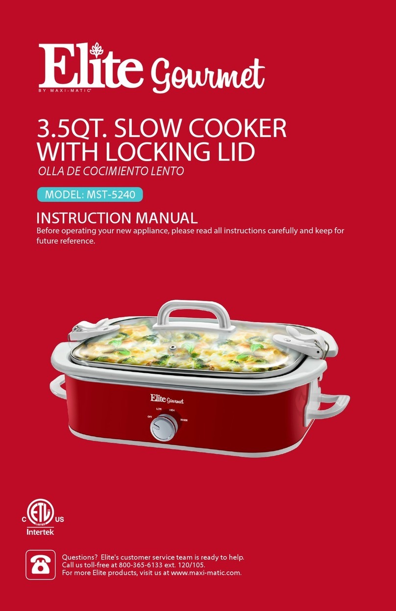 Elite Gourmet MST-5240 instruction manual