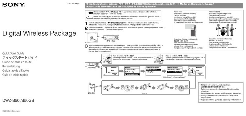 Sony DWZ-B50GB User manual