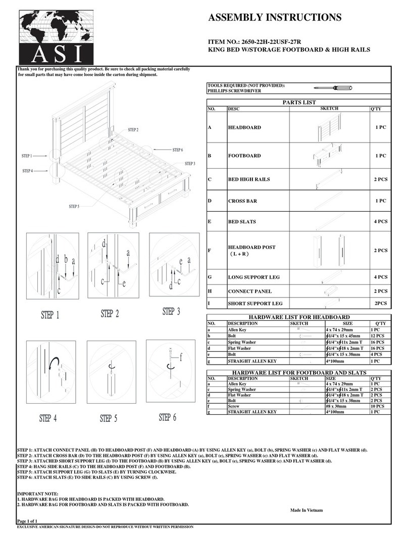 ASI 2650-22USF Assembly instructions