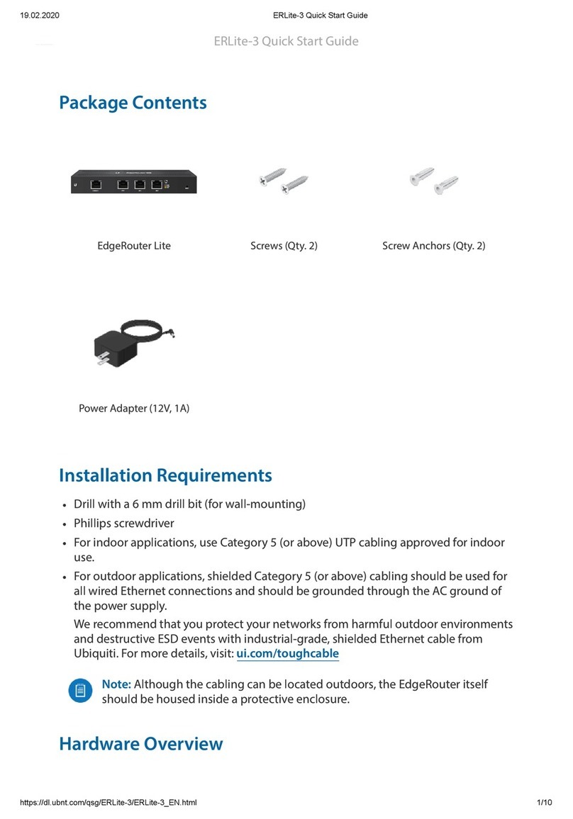 Ubiquiti EdgeRouter Lte 3 quick start guide