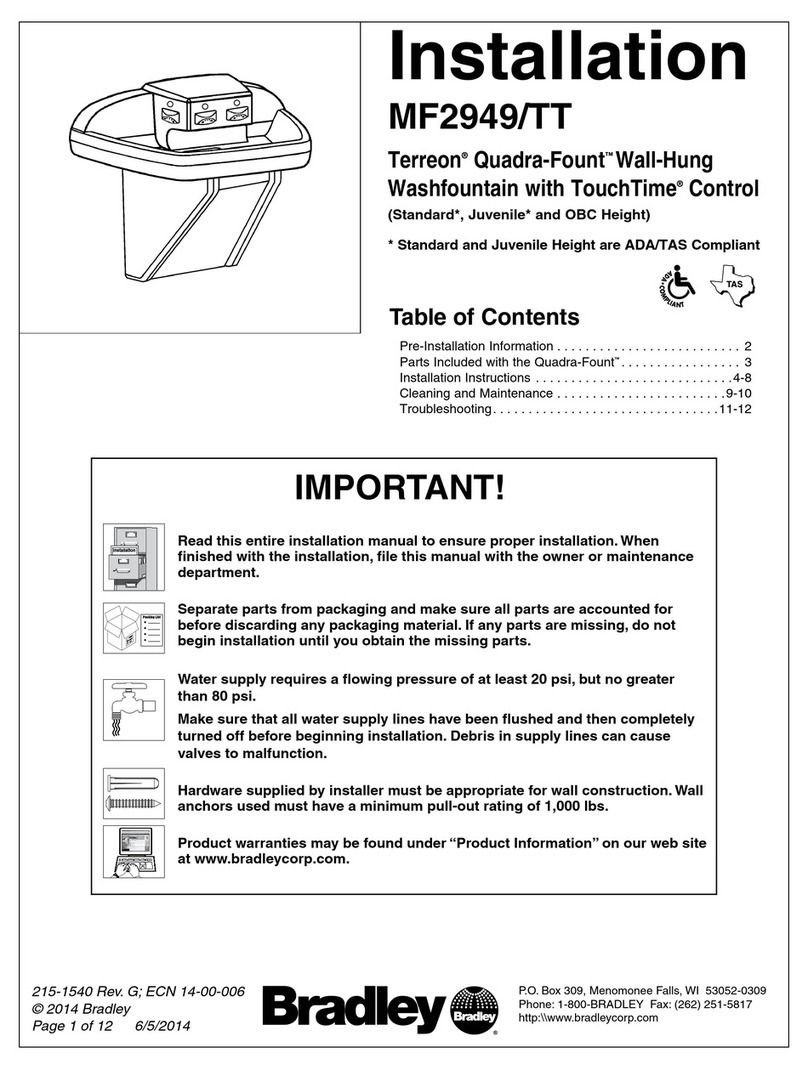Bradley Terreon Quadra-Fount MF2949/TT Installation Bradley Terreon Quadra-Fount MF2949/TT Installation