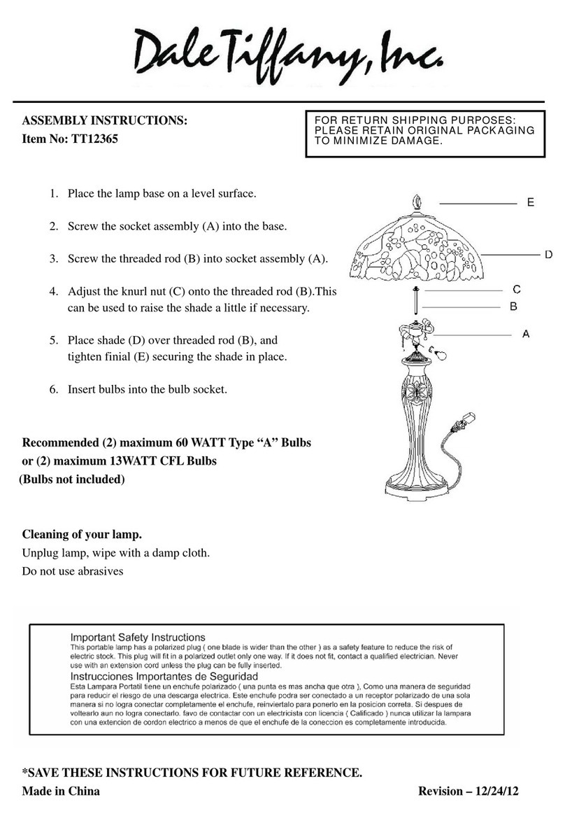 Dale Tiffany TT12365 User manual