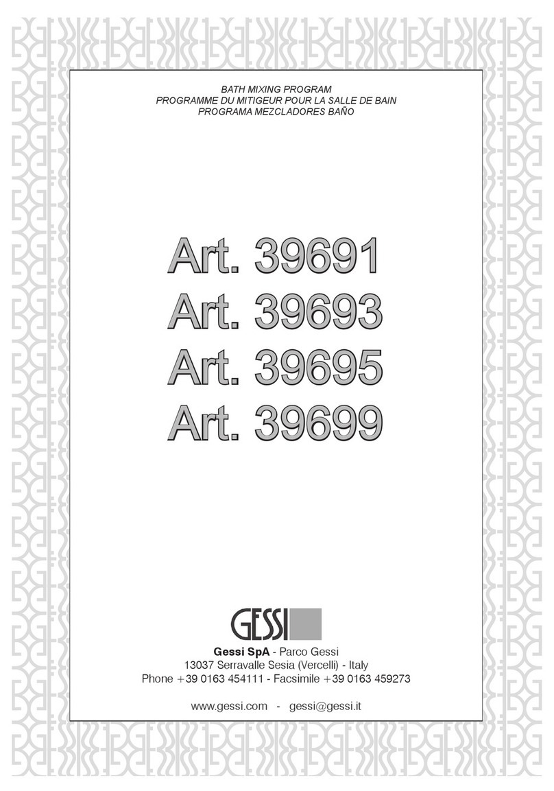 Gessi 39691 Troubleshooting guide
