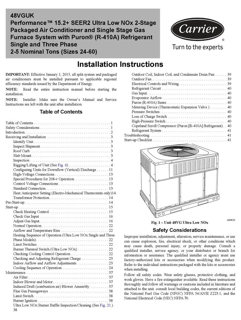 Carrier Performance 48VGUK User manual