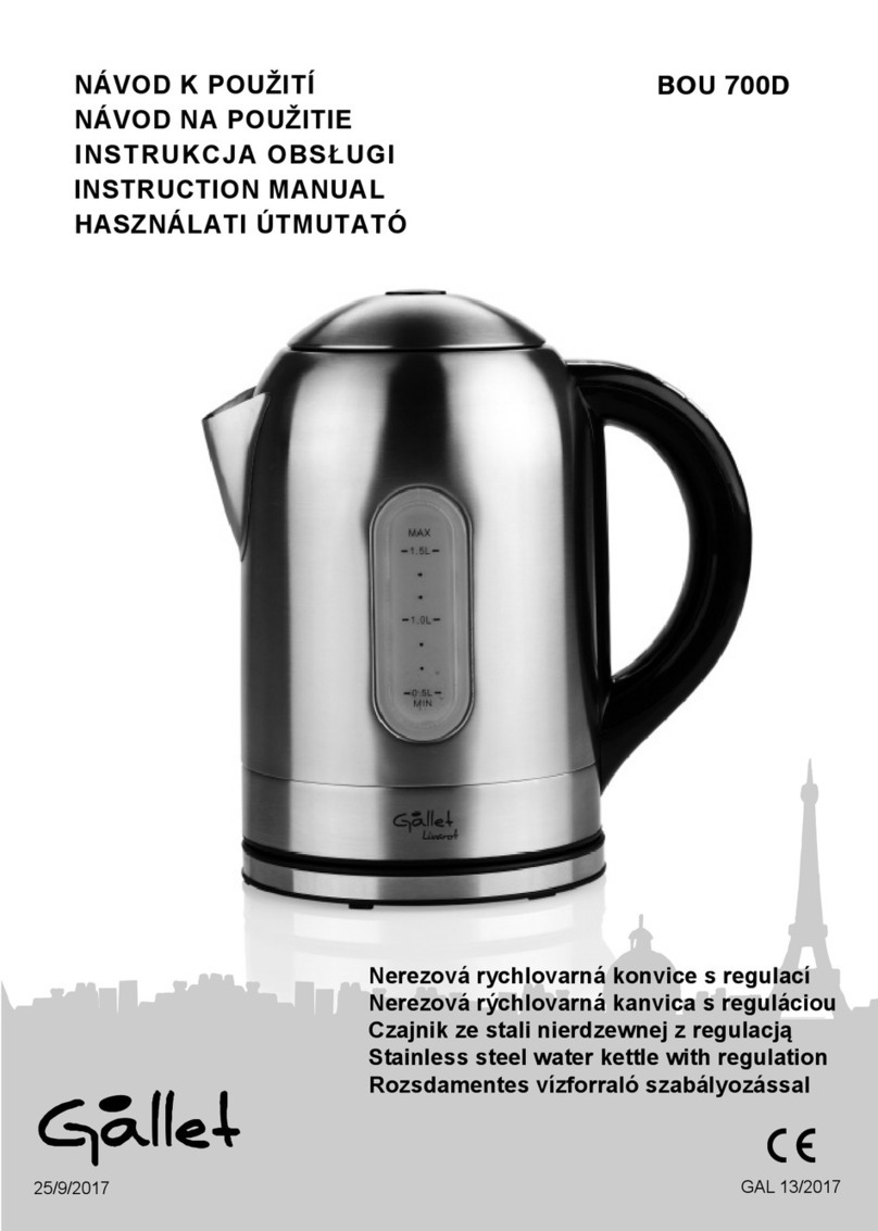 Gallet BOU 700D instruction manual