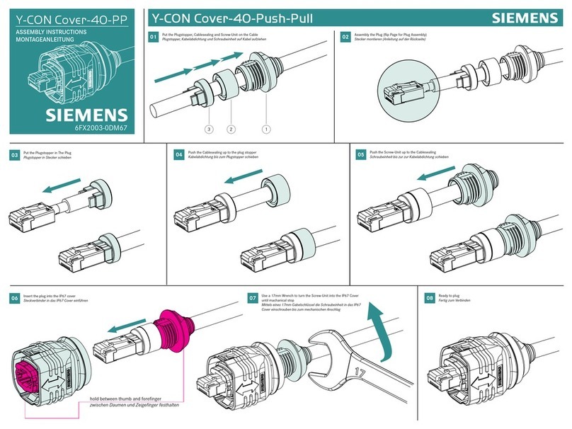 Siemens Y-CON Cover-40-PP Assembly instructions
