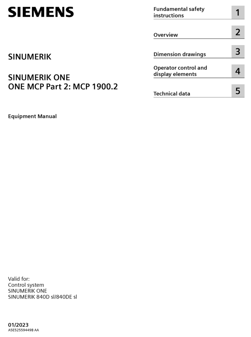 Siemens SINUMERIK ONE MCP 1900.2 Technical Document